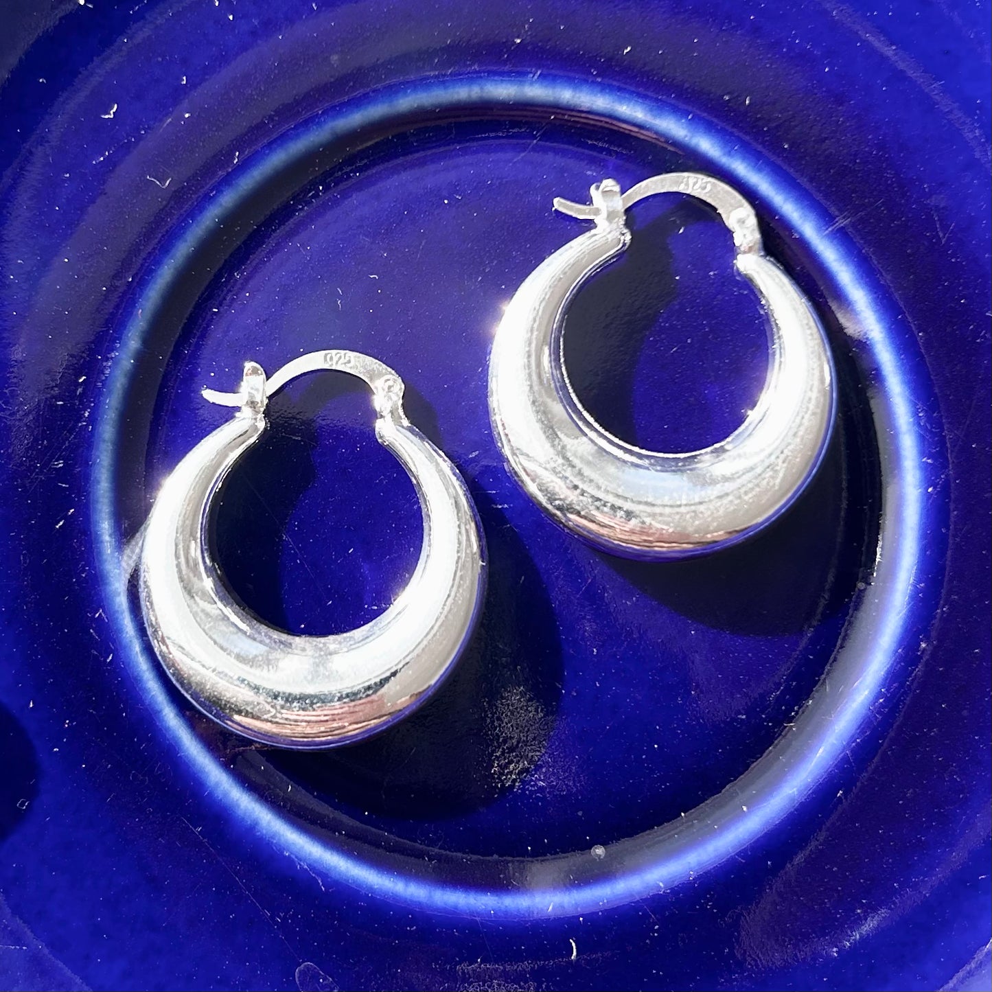CHUNKY SILVER HOOPS