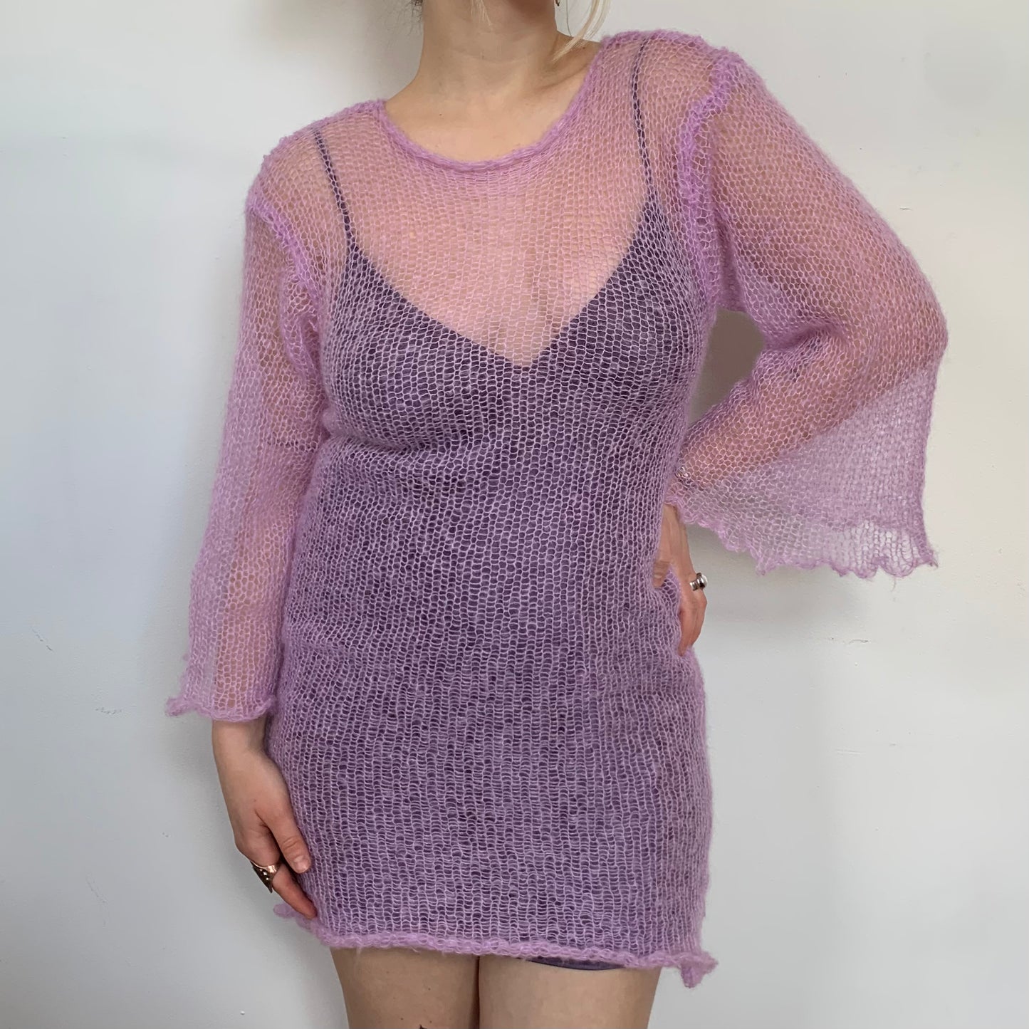 MOHAIR DRESS - PINK