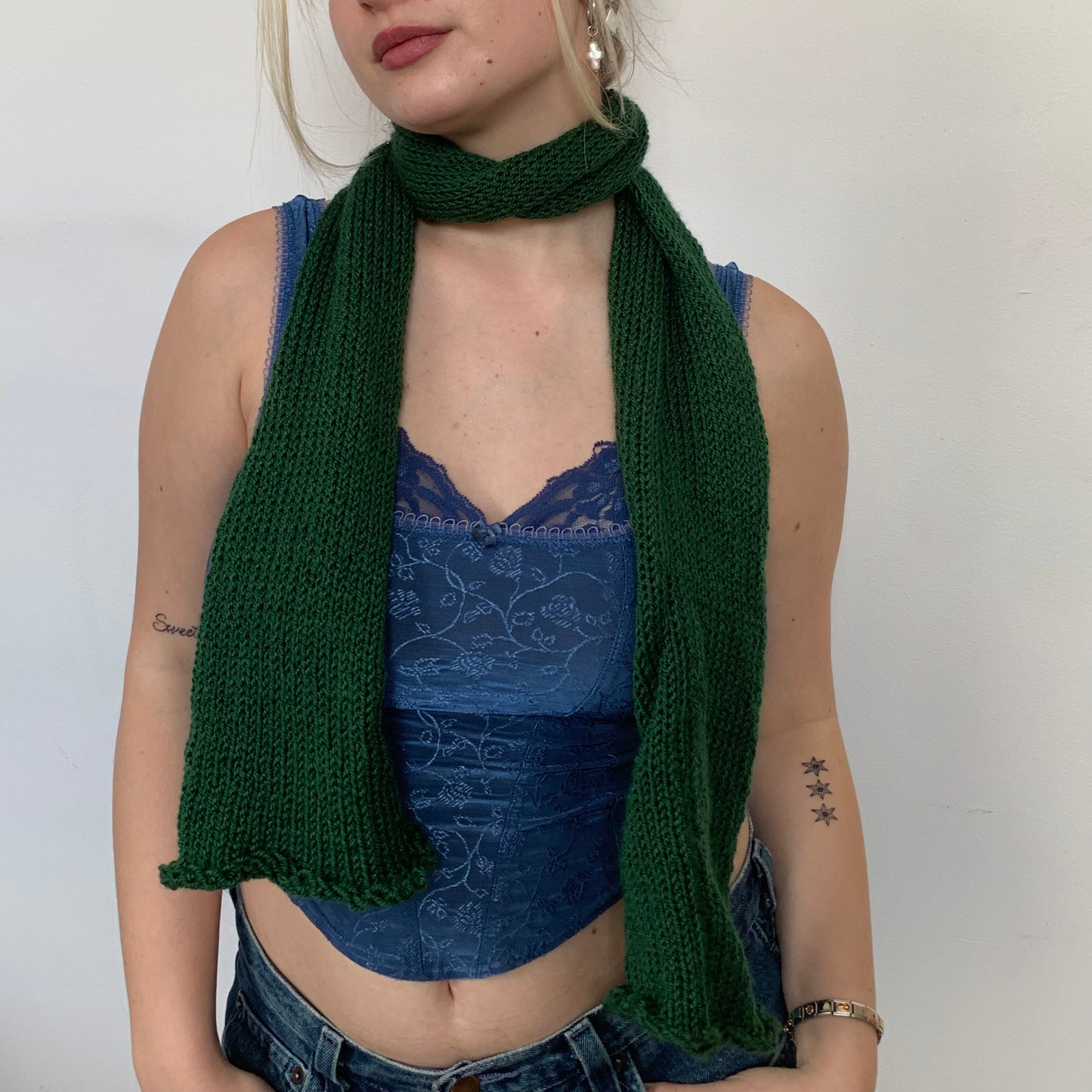 SLEEVES / SHRUG / SCARF HYBRID - NAVY BLUE