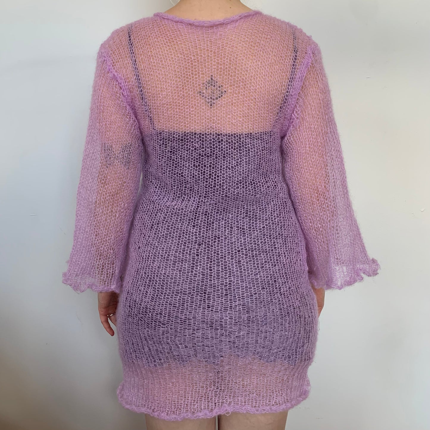 MOHAIR DRESS -  PINK