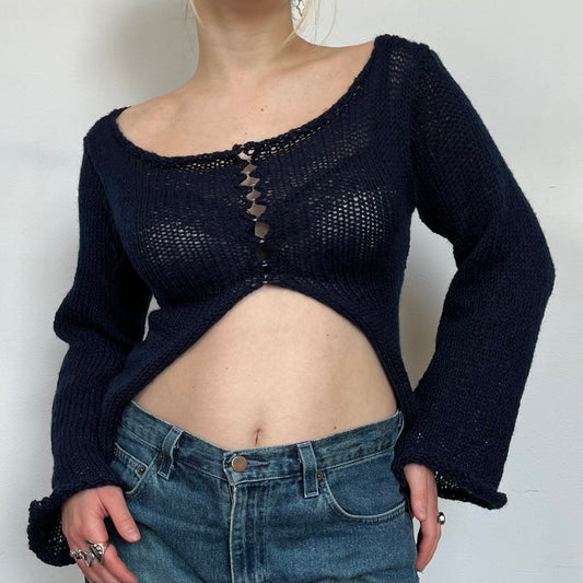 KNIGHT LONG SLEEVE TOP - NAVY BLUE