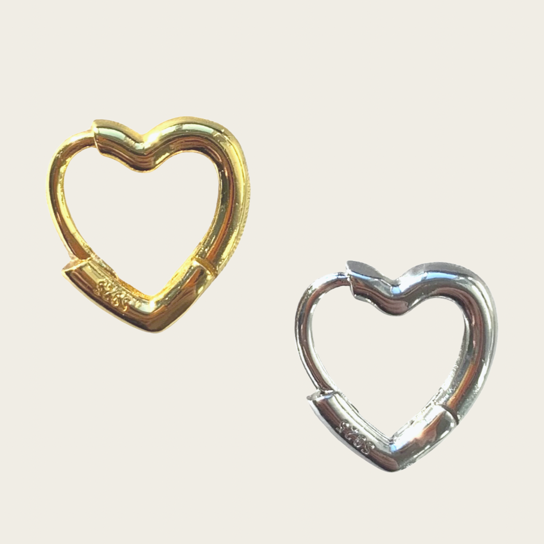 MINI HEART HOOP EARRING